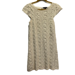 INC International Concepts Off-White Crocheted Dress with Sparkle